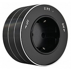 Розетка с заземлением на треке arte milano am-track-sockets 380011ts-es black